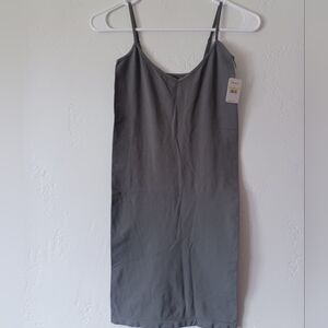 NWT Free People Gray Seamless Spaghetti Strap Slip Dress - Sleek Tank Style
